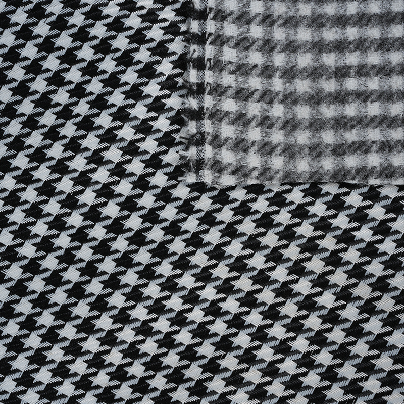 پارچه کتان پلی استر شطرنجی Houndstooth